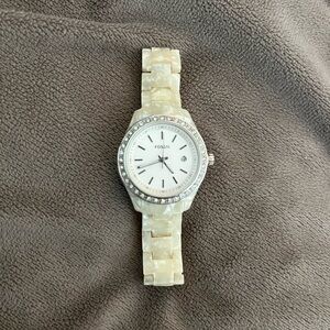 Fossil Ivory and Silver Women's Watch